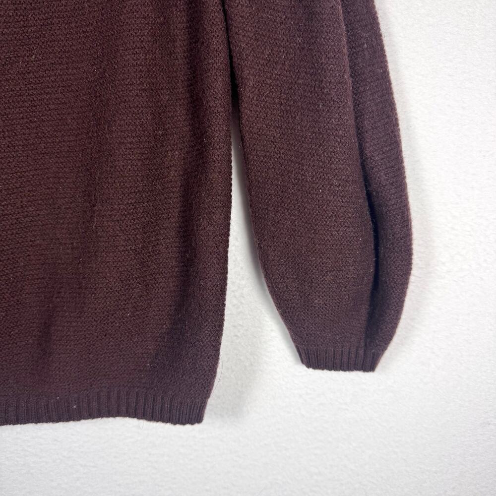 The Reset R Label Sweater Womens Brown Ribbed Wool Cashmere Size Large - Picture 5 of 6
